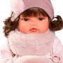 Muñecas Antonio Juan Poupée Beni Lloro Invierno 16383, 42 cm, Bébé Réaliste avec Accessoires (Chapeau, Écharpe), Jouet Polyglotte (FR, EN, ES, DE, IT, PT) pour Enfants 3 ans et plus
