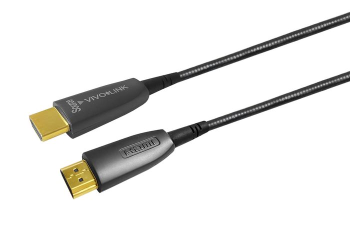 Vivolink Câble optique HDMI 4K blindé 70 m sur tambour - HDMI 2.0, 18 Gbps, HDR, HDCP 2.2 Vivolink Câble optique HDMI 4K blindé 70 m sur tambour - HDMI 2.0, 18 Gbps, HDR, HDCP 2.2