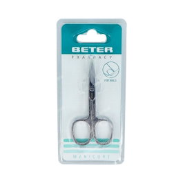 BETER 24064 Tijera para uñas cromada recta profesional 9,3 cm