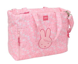 Safta Sac pour ordinateur portable 14,1 pouces avec poche dédiée Miffy Fleurs - Noir 40x31x17 cm