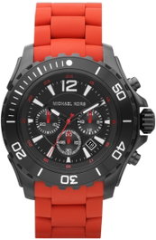 Michael Kors MK8212 - Montre analogique homme noir et rouge