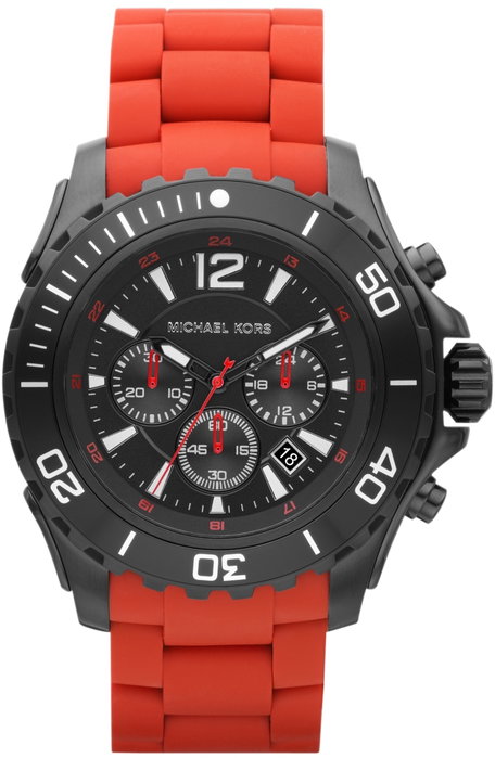 Michael Kors MK8212 - Montre analogique homme noir et rouge Michael Kors MK8212 - Montre analogique homme noir et rouge