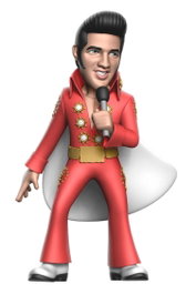 Minix figurine Elvis Presley en costume rouge