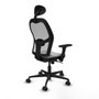 Piqueras y Crespo Chaise de Bureau avec Appui-tête Jorquera 3D036N1 Gris clair