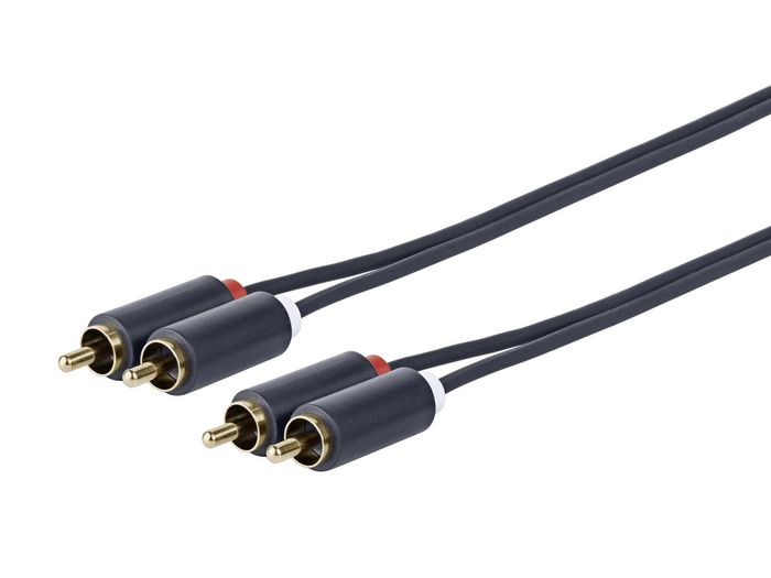 Vivolink 2xRCA - 2xRCA M-M 3m - Câble Audio Double Blindage Aluminium avec Connecteurs Dorés - Haute Flexibilité Vivolink 2xRCA - 2xRCA M-M 3m - Câble Audio Double Blindage Aluminium avec Connecteurs Dorés - Haute Flexibilité