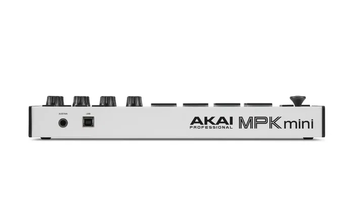 AKAIPRO MPK Mini MK3 White - Contrôleur MIDI 25 touches, pads MPC, arpégiateur, USB-B, NKS