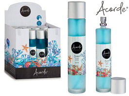 Acorde Spray Ambientateur Océan 100 ml Verre Plastique Bleu 18.8x3.5x3.5 cm (Set de 24)