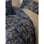 Parure de lit King Size en satin beige, 1 housse de couette 240 x 220 cm + 2 taies d'oreiller 60 x 60 cm