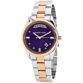 Michael Kors MK6072 - Montre analogique bicolore avec cadran violet