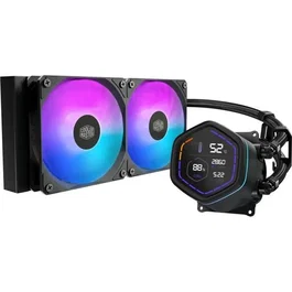 Cooler Master - MasterLiquid Core Nex Digital 240 Black ARGB, Watercooling AIO, Radiateur 240 mm, Pompe avec écran digital, Ventilateur 120 mm ARGB, MLX-D24M-A18PA-RD