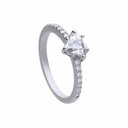 Diamonfire Bague en Argent Zircone Solitaire Taille 16