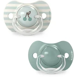 Suavinex Birdies SX Pro Lot de 2 Sucettes Symétriques pour Bébé 18 Mois et Plus - Tétine Respectant le Développement Buccodentaire - Vert