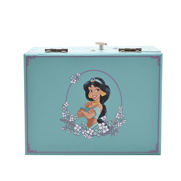 Disney Coffret à bijoux musical Jasmine de Disney Princesses avec tiroir et mélodie - Motif floral - Pour collectionneuses