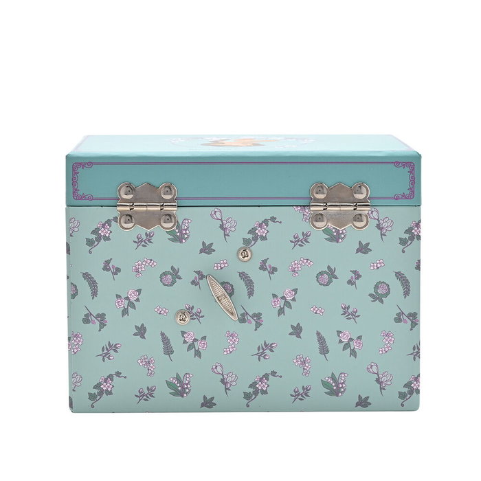 Disney Coffret à bijoux musical Jasmine de Disney Princesses avec tiroir et mélodie - Motif floral - Pour collectionneuses