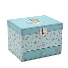 Disney Coffret à bijoux musical Jasmine de Disney Princesses avec tiroir et mélodie - Motif floral - Pour collectionneuses