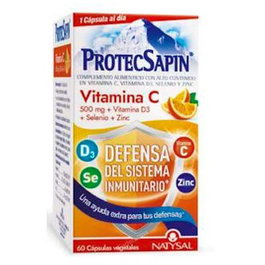 NATYSAL Protecsapin Vitamine C 500 mg + D3 + Sélénio + Zinc 60 capsules