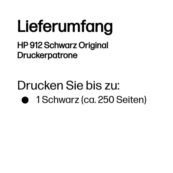 HP Ink 912 / 3YL80AE Noir Standard