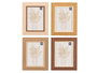 GIFTDECOR Porte-photos Relief 13x18 cm, Bois MDF et Verre, Beige/Crème/Gris/Marron, 19x24x1.5 cm (Set de 24)