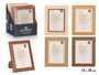 GIFTDECOR Porte-photos Relief 13x18 cm, Bois MDF et Verre, Beige/Crème/Gris/Marron, 19x24x1.5 cm (Set de 24)