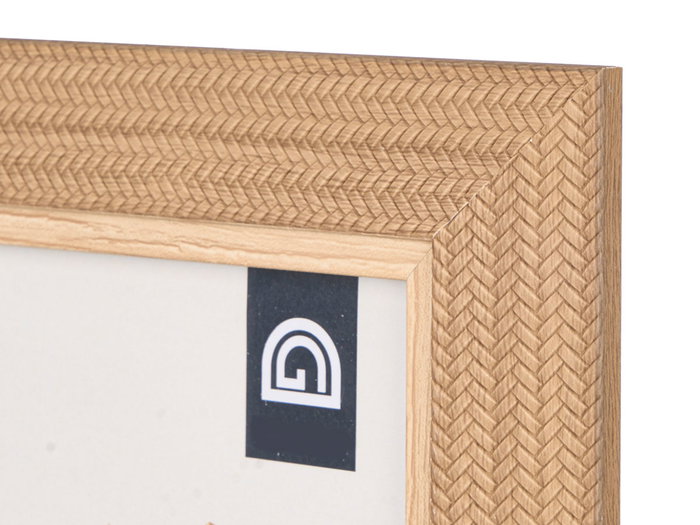 GIFTDECOR Porte-photos Relief 13x18 cm, Bois MDF et Verre, Beige/Crème/Gris/Marron, 19x24x1.5 cm (Set de 24)