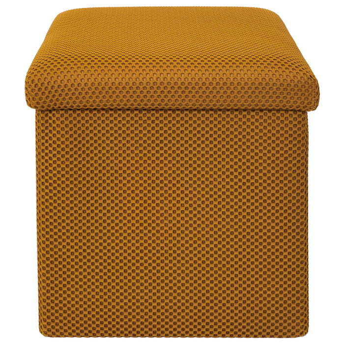 Home Deco Factory CAJA-PUF PLEGABLE ATOM MOSTAZA Home Deco Factory CAJA-PUF PLEGABLE ATOM MOSTAZA