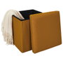 Home Deco Factory CAJA-PUF PLEGABLE ATOM MOSTAZA