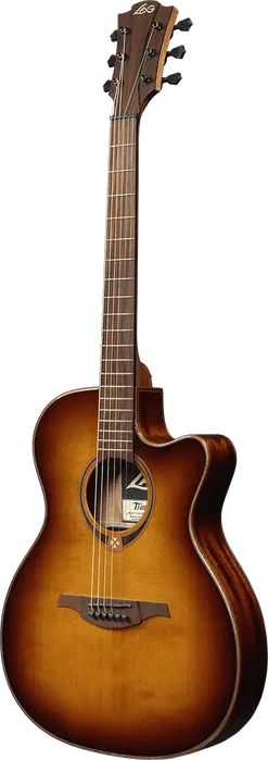 LAG Guitare Acoustique Auditorium Slim Cutaway Tramontane 118 A/E - Shadow Brown