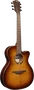 LAG Guitare Acoustique Auditorium Slim Cutaway Tramontane 118 A/E - Shadow Brown