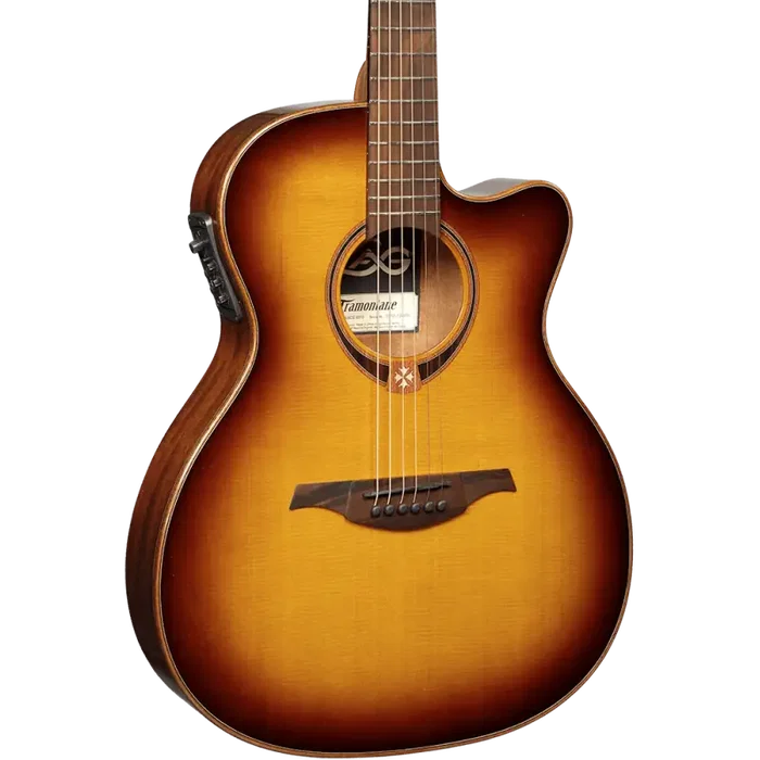 LAG Guitare Acoustique Auditorium Slim Cutaway Tramontane 118 A/E - Shadow Brown
