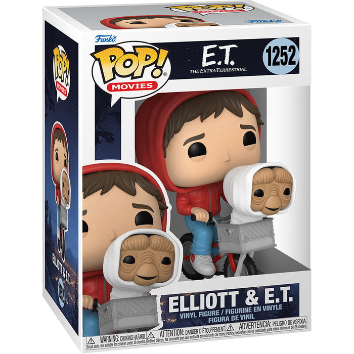 FUNKO - Figure POP E.T. L'Extraterrestre 40ème Anniversaire avec Elliott et E.T. - Figurine Vinyle de 9 cm dans sa boîte cadeau