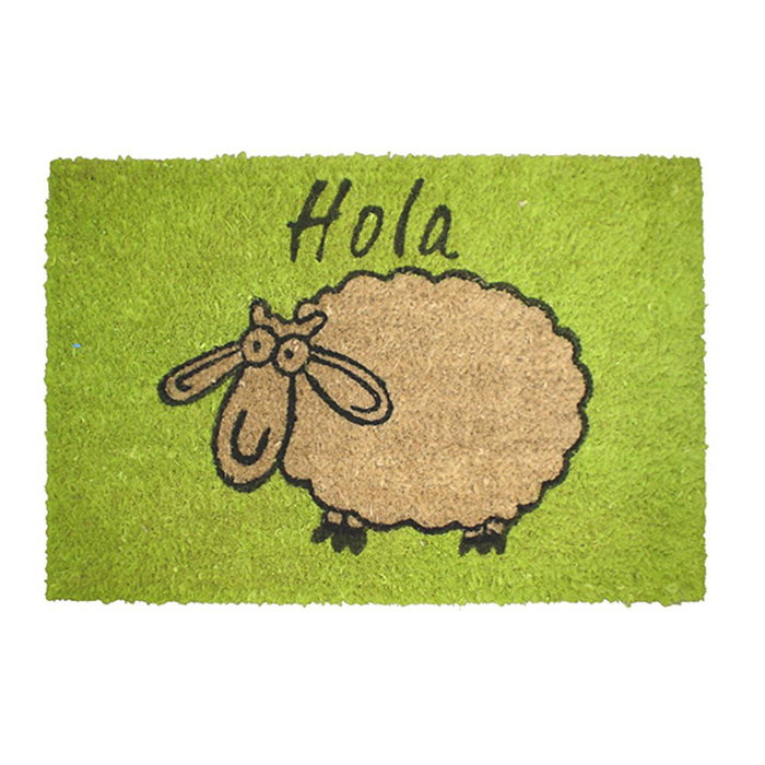 Tarres Tapis de sol en fibre de coco design mouton, 60 x 40 cm Tarres Tapis de sol en fibre de coco design mouton, 60 x 40 cm
