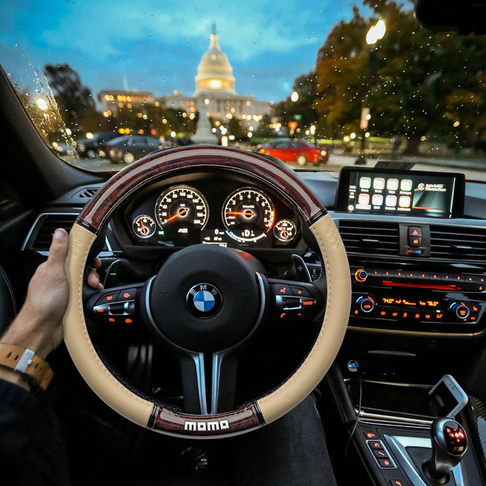 MOMO Housse De Volant Luxury Wood Beige M 38-39 cm MOMLSWC0LXBEW Style Sportif Polyuréthane Universel