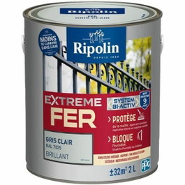 Ripolin Peinture Fer Gris Clair Brillant 2 L