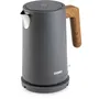 Domo DO9268WK Bouilloire électrique 2200W, 1,7L, socle rotatif 360°, design noir et bois, avec filtre amovible
