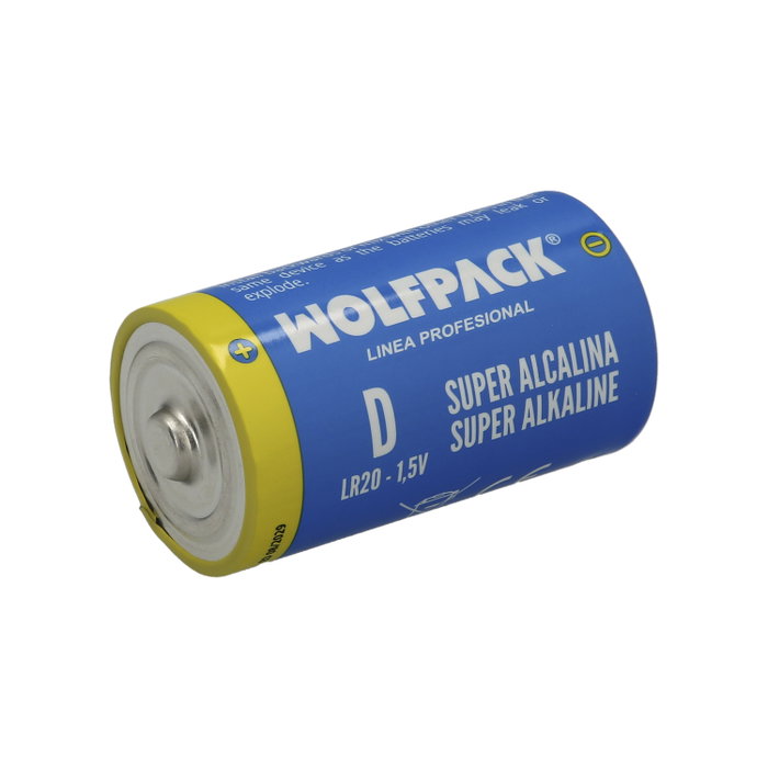 Wolfpack Piles alcalines D LR20, haute capacité, pack de 2 pièces Wolfpack Piles alcalines D LR20, haute capacité, pack de 2 pièces