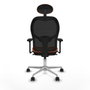 Piqueras y Crespo Chaise de Bureau avec Appui-tête Jorquera 3D086N1 Orange