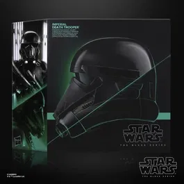 Hasbro Star Wars The Black Series - Casque Death Trooper Imperial Premium Electronique avec LED Avancées, Article Cosplay, Des 14 ans
