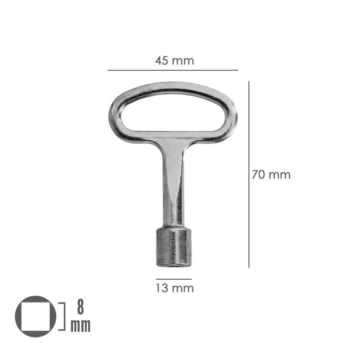 WOLFPACK LINEA PROFESIONAL Clé de fermeture carrée 8 mm