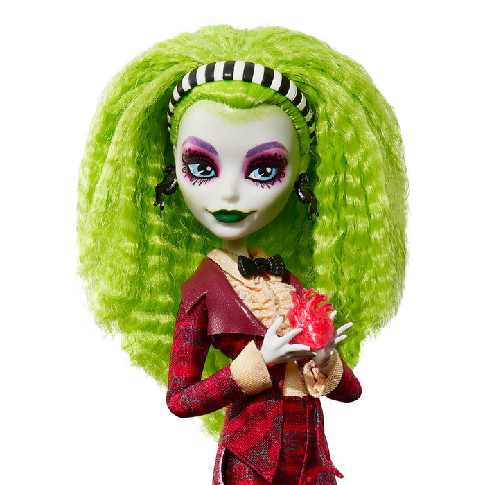 MATTEL Set de 2 Poupées Beetlejuice et Lydia Deetz Monster High Skullector avec Accessoires et Certificat