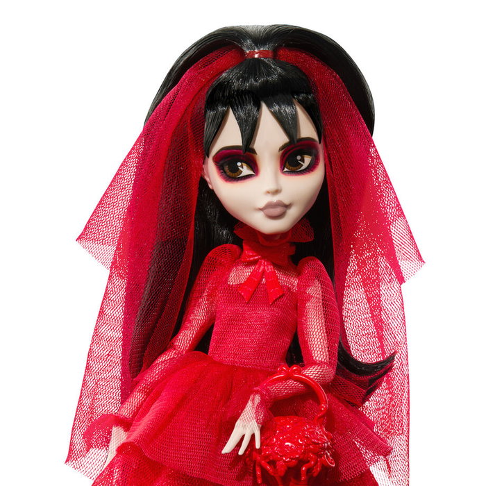 MATTEL Set de 2 Poupées Beetlejuice et Lydia Deetz Monster High Skullector avec Accessoires et Certificat