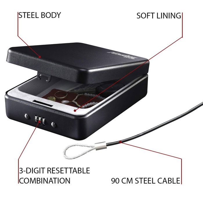 Master Lock Coffret de Sécurité Portable P005CEURBLKHRO Noir Master Lock Coffret de Sécurité Portable P005CEURBLKHRO Noir