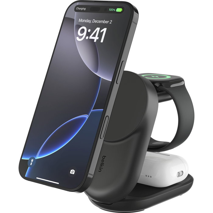 Belkin WIZ037KQ UltraCharge Base de charge Qi2 25W Noir Belkin WIZ037KQ UltraCharge Base de charge Qi2 25W Noir