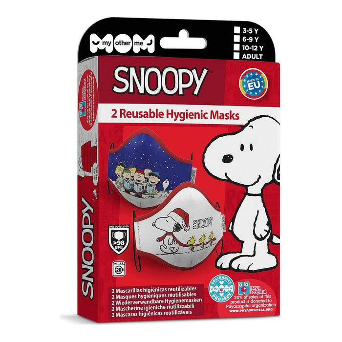 Masque hygiénique My Other Me Snoopy Enfant (2 uds) (10-12 years) Masque hygiénique My Other Me Snoopy Enfant (2 uds) (10-12 years)