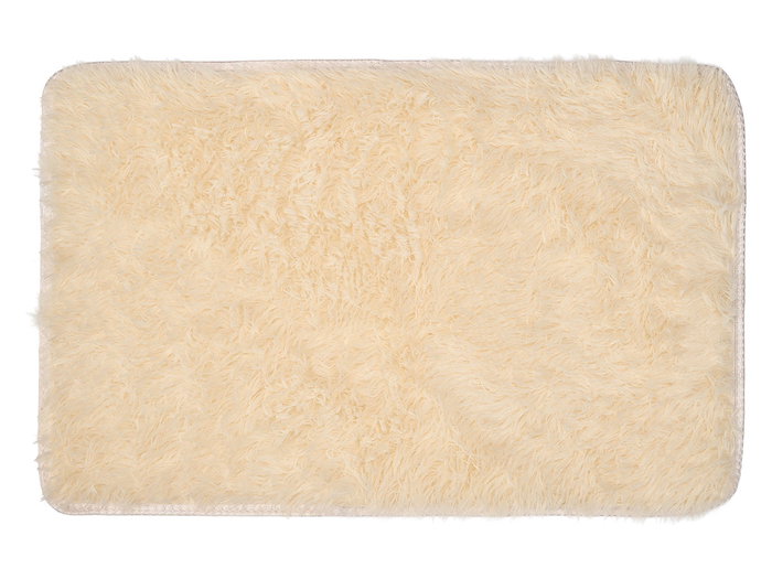 BERILO Alfombra de baño pelo beige 40x60cm