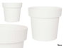 Ibergarden Pot en plastique blanc 16 cm diamètre x 15 cm hauteur (Set de 12)