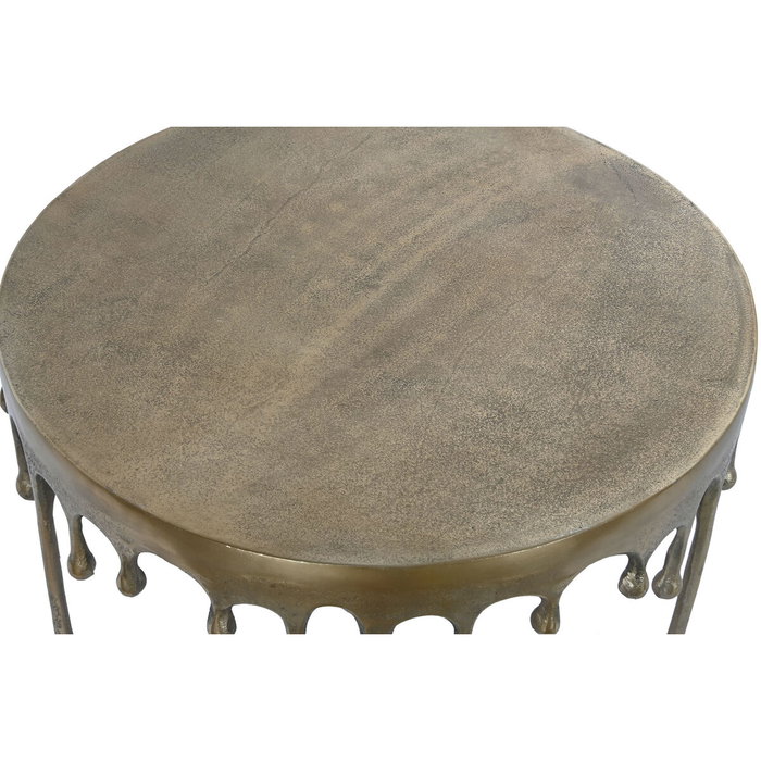 Home ESPRIT Table Basse Aluminium Dorée 75 x 75 x 40 cm