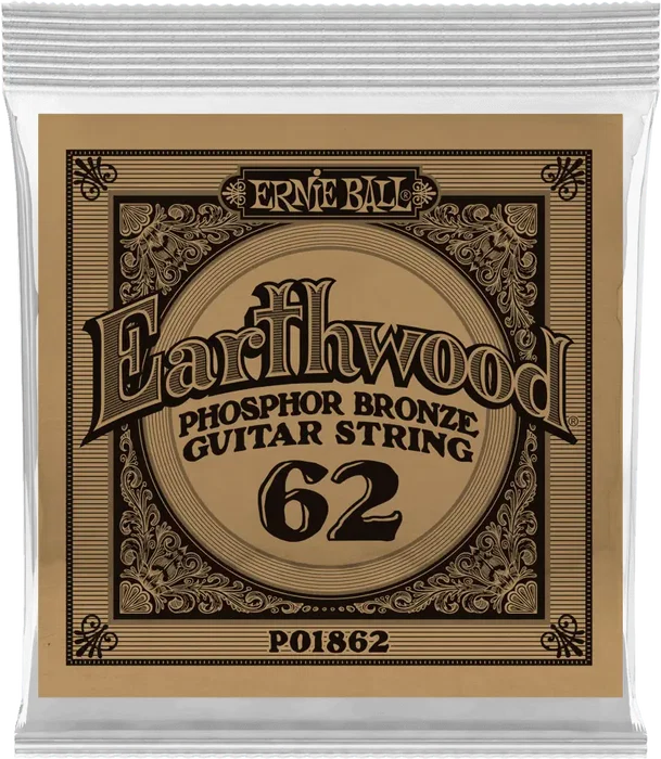 Ernie Ball Corde Acoustique Earthwood Phosphor/Bronze .062 Jeu de 6 (Set de 6) Ernie Ball Corde Acoustique Earthwood Phosphor/Bronze .062 Jeu de 6 (Set de 6)