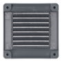 Edm Grille de ventilation carrée avec bouchons et moustiquaire 100x100x7mm ABS gris