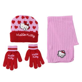 Bonnet et gants Hello Kitty Rose