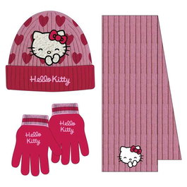 Cerda Ensemble de 3 pièces - Bufande Hello Kitty - Dimensions : 22.0 x 2.0 x 52.0 cm - Couleur : Rose
